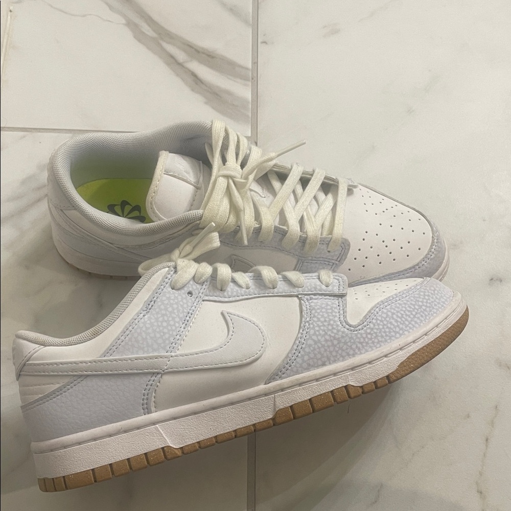 Nike White and Tan Women's Sneakers
